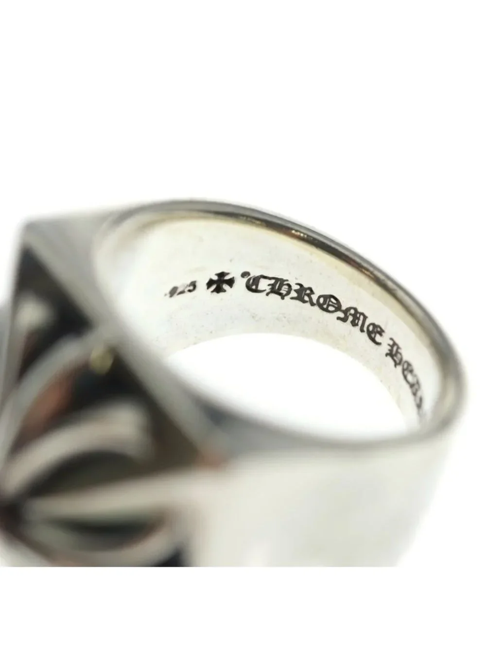 Chrome Hearts CH Plus Pyramid Ring Silver